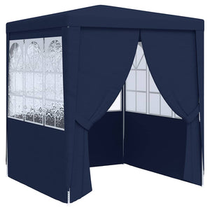 Gazebo Professionale con Pareti 2,5x2,5 m Blu 90 g/mÂ² cod mxl 57958
