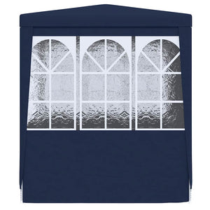 Gazebo Professionale con Pareti 2,5x2,5 m Blu 90 g/mÂ² cod mxl 57958