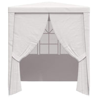 Gazebo Professionale con Pareti 2,5x2,5 m Bianco 90 g/mÂ²