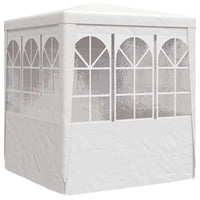 Gazebo Professionale con Pareti 2,5x2,5 m Bianco 90 g/mÂ²