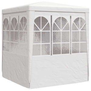 Gazebo Professionale con Pareti 2,5x2,5 m Bianco 90 g/mÂ²