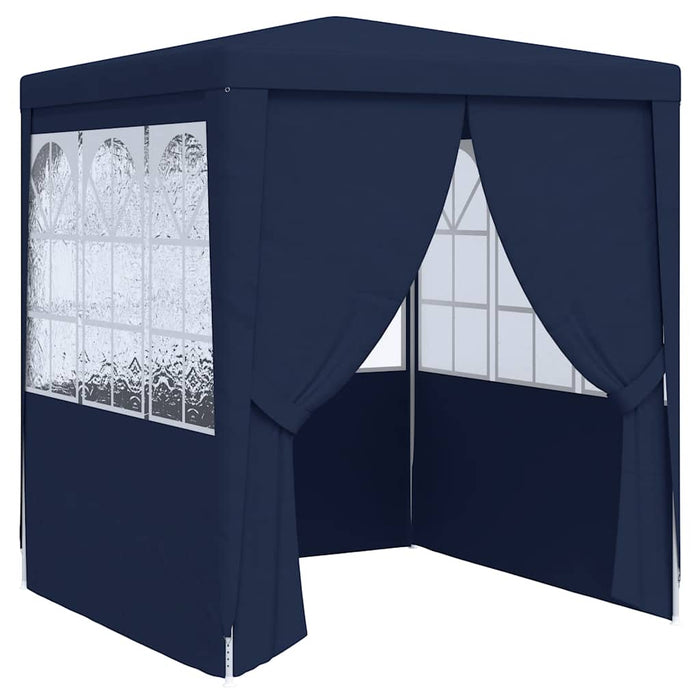 Gazebo Professionale con Pareti 2,5x2,5 m Blu 90 g/mÂ²