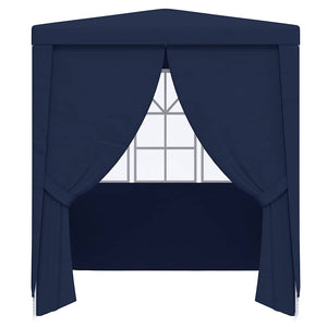 Gazebo Professionale con Pareti 2,5x2,5 m Blu 90 g/mÂ²