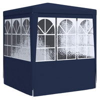 Gazebo Professionale con Pareti 2,5x2,5 m Blu 90 g/mÂ²