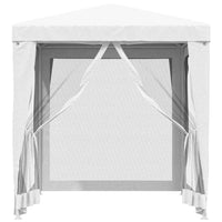 Tendone per Feste con 4 Pareti in Rete 2x2 m Bianco cod mxl 48618