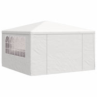 Gazebo Professionale con Pareti 4x4 m Bianco 90 g/mÂ² cod mxl 53895