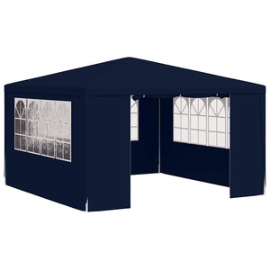 Gazebo Professionale con Pareti 4x4 m Blu 90 g/mÂ² cod mxl 52896