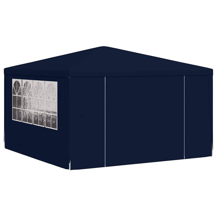 Gazebo Professionale con Pareti 4x4 m Blu 90 g/mÂ² cod mxl 52896