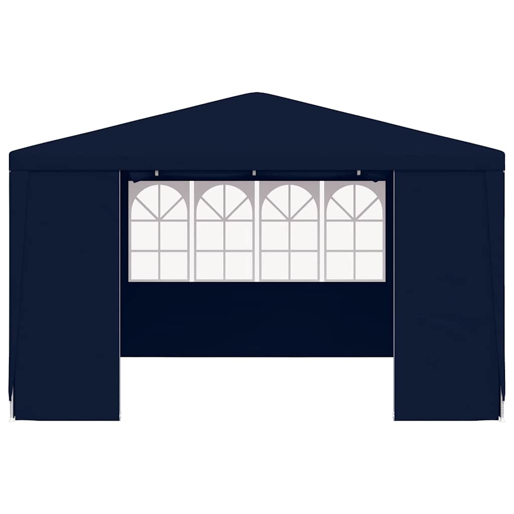 Gazebo Professionale con Pareti 4x4 m Blu 90 g/mÂ² cod mxl 52896