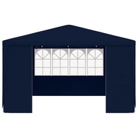Gazebo Professionale con Pareti 4x4 m Blu 90 g/mÂ² cod mxl 52896