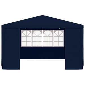 Gazebo Professionale con Pareti 4x4 m Blu 90 g/mÂ² cod mxl 52896