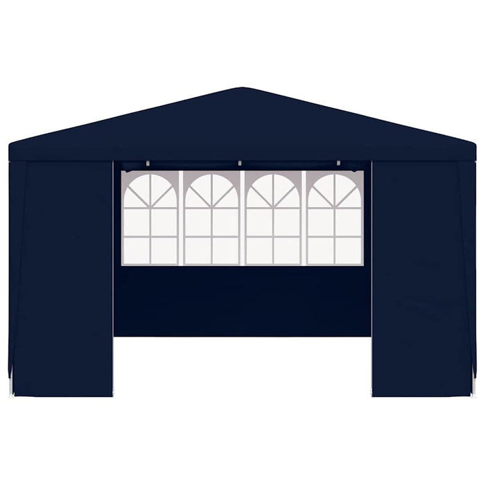 Gazebo Professionale con Pareti 4x4 m Blu 90 g/mÂ² cod mxl 52896