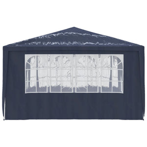 Gazebo Professionale con Pareti 4x4 m Blu 90 g/m² 48526