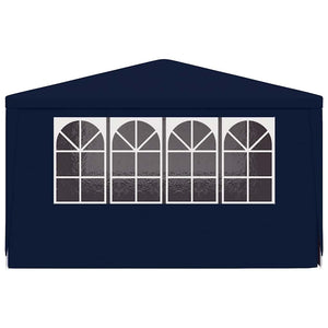 Gazebo Professionale con Pareti 4x4 m Blu 90 g/mÂ² cod mxl 52896