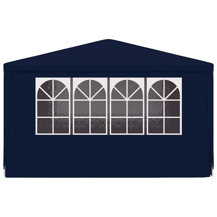 Gazebo Professionale con Pareti 4x4 m Blu 90 g/mÂ² cod mxl 52896