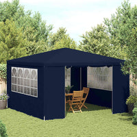 Gazebo Professionale con Pareti 4x4 m Blu 90 g/m² 48526