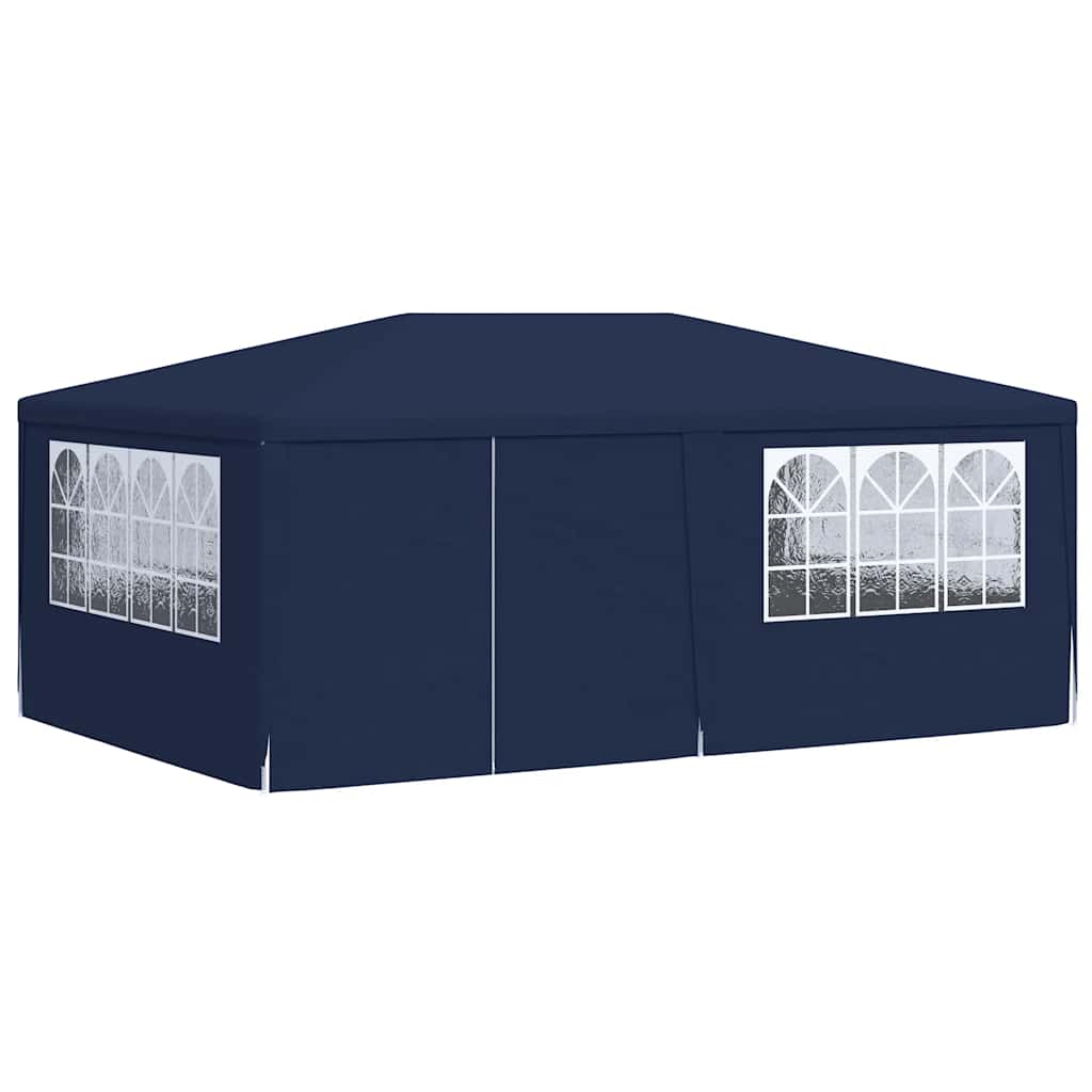 Gazebo Professionale con Pareti 4x6 m Blu 90 g/mÂ²