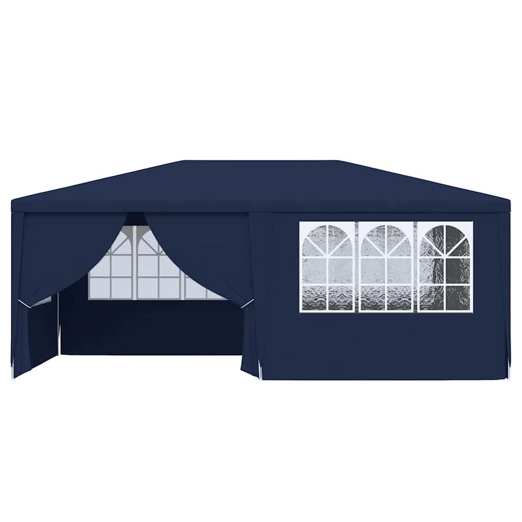 Gazebo Professionale con Pareti 4x6 m Blu 90 g/mÂ²