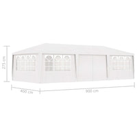 Gazebo Professionale con Pareti 4x9 m Bianco 90 g/m² 48529