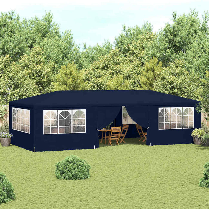 Gazebo Professionale con Pareti 4x9 m Blu 90 g/m² 48530