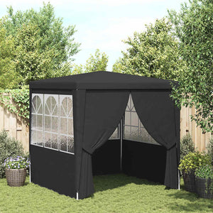 Gazebo Professionale con Pareti 2x2 m Antracite 90 g/m² 48531
