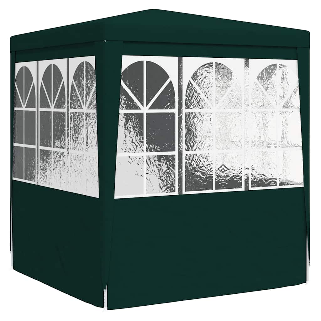 Gazebo Professionale con Pareti 2x2 m Verde 90 g/mÂ²