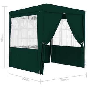 Gazebo Professionale con Pareti 2x2 m Verde 90 g/m² 48532
