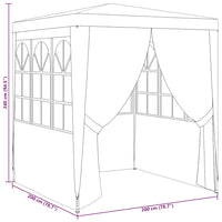 Gazebo Professionale con Pareti 2x2 m Verde 90 g/mÂ²