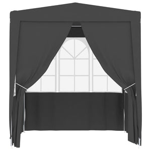 Gazebo Professionale con Pareti 2,5x2,5 m Antracite 90 g/m² 48533