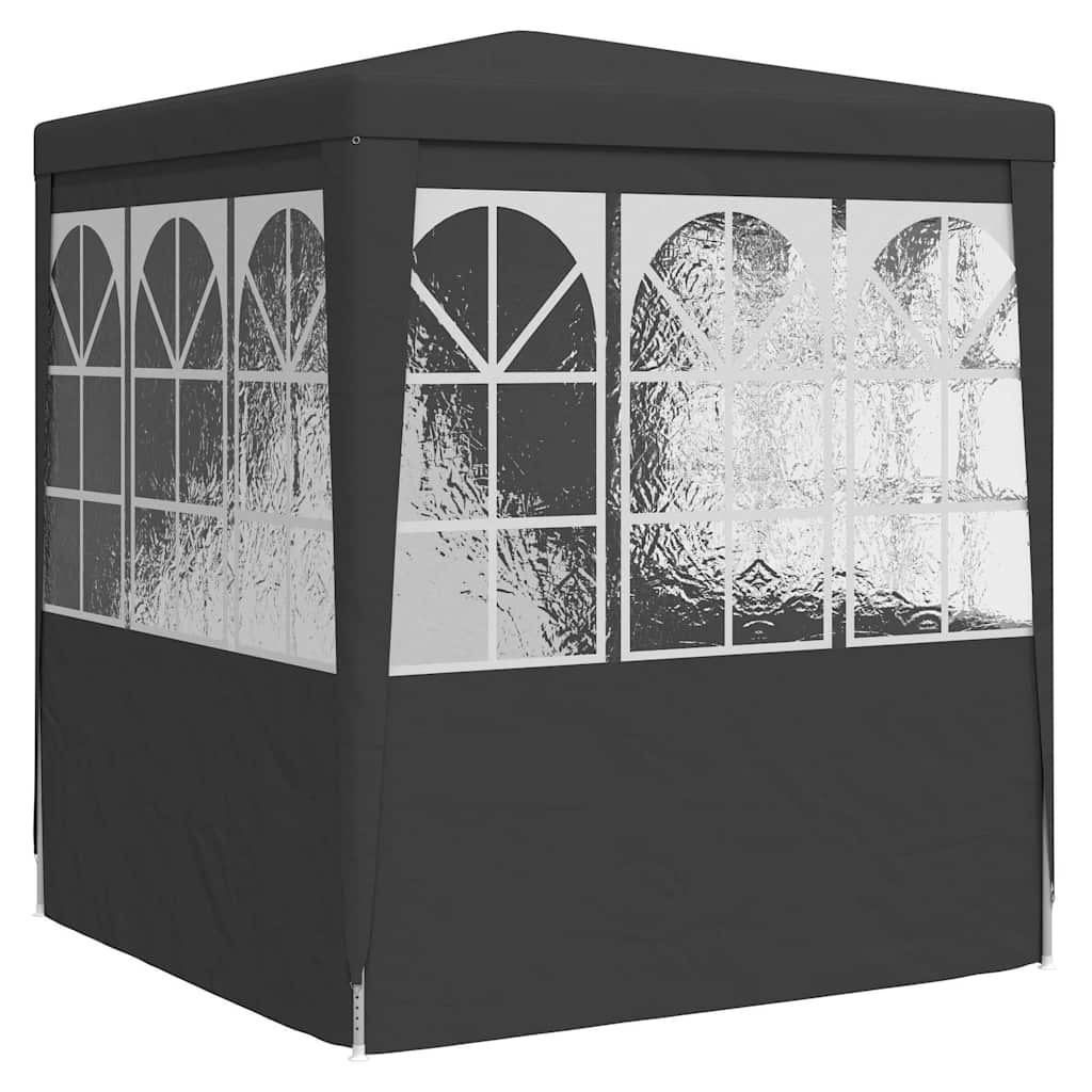 Gazebo Professionale con Pareti 2,5x2,5 m Antracite 90 g/mÂ²
