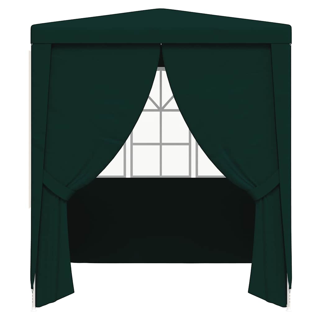 Gazebo Professionale con Pareti 2,5x2,5 m Verde 90 g/mÂ²
