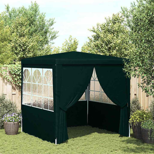 Gazebo Professionale con Pareti 2,5x2,5 m Verde 90 g/m² 48534