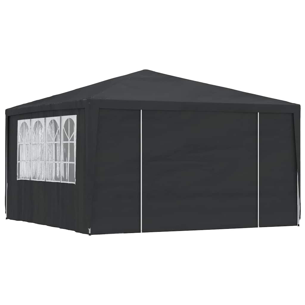 Gazebo Professionale con Pareti 4x4 m Antracite 90 g/m² 48535