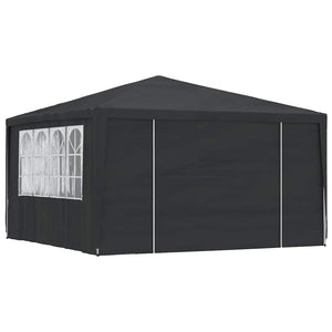 Gazebo Professionale con Pareti 4x4 m Antracite 90 g/m² 48535