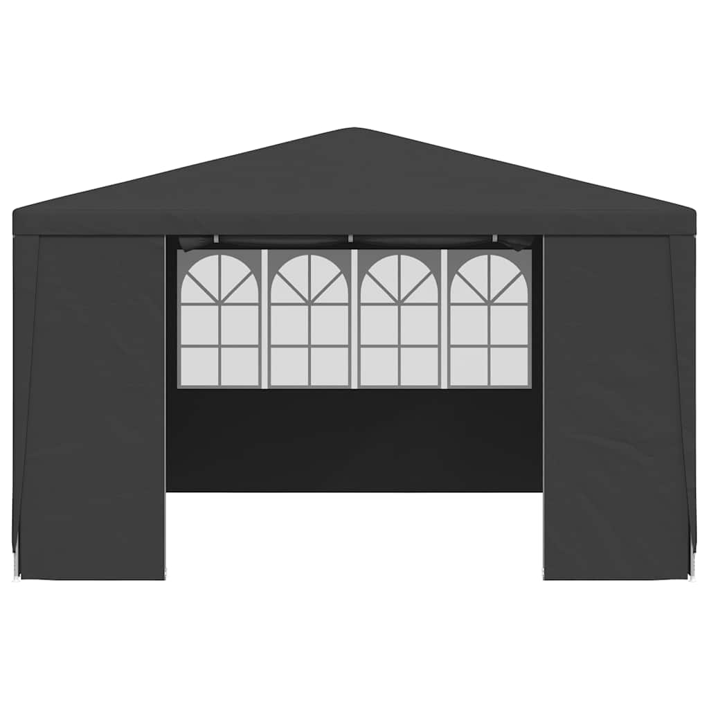 Gazebo Professionale con Pareti 4x4 m Antracite 90 g/mÂ² cod mxl 53143
