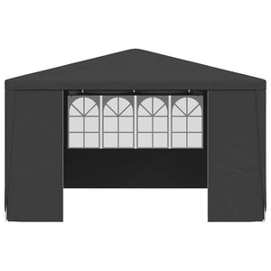 Gazebo Professionale con Pareti 4x4 m Antracite 90 g/mÂ² cod mxl 53143