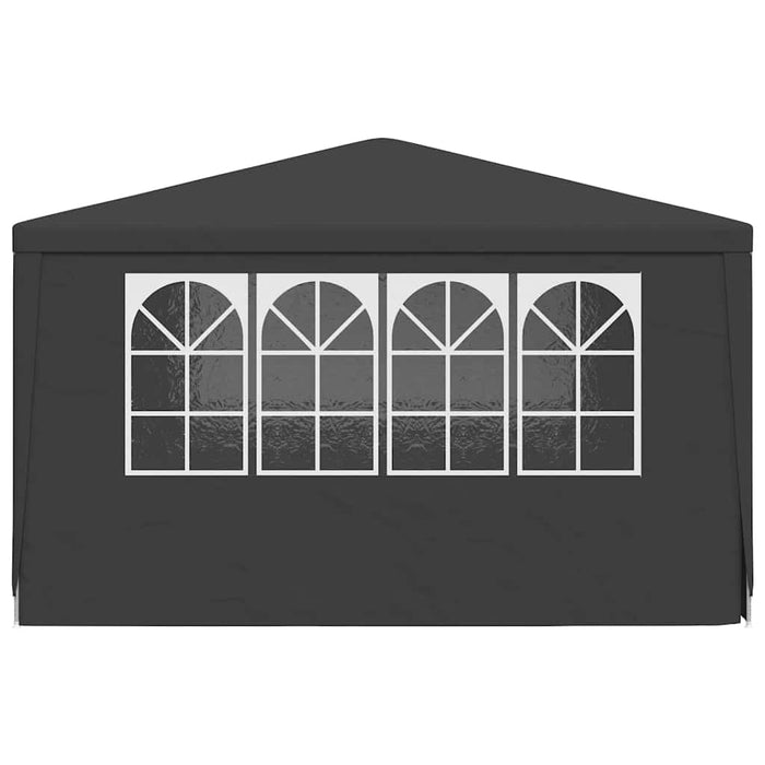 Gazebo Professionale con Pareti 4x4 m Antracite 90 g/mÂ² cod mxl 53143