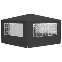 Gazebo Professionale con Pareti 4x4 m Antracite 90 g/mÂ² cod mxl 53143