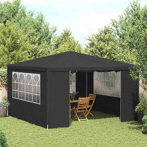Gazebo Professionale con Pareti 4x4 m Antracite 90 g/m² 48535