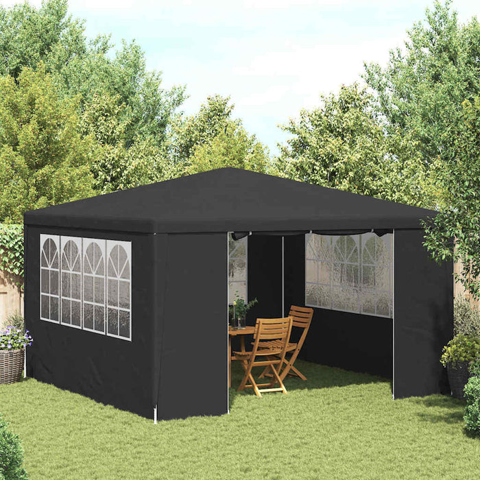 Gazebo Professionale con Pareti 4x4 m Antracite 90 g/m² 48535