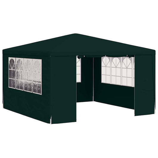 Gazebo Professionale con Pareti 4x4 m Verde 90 g/mÂ²