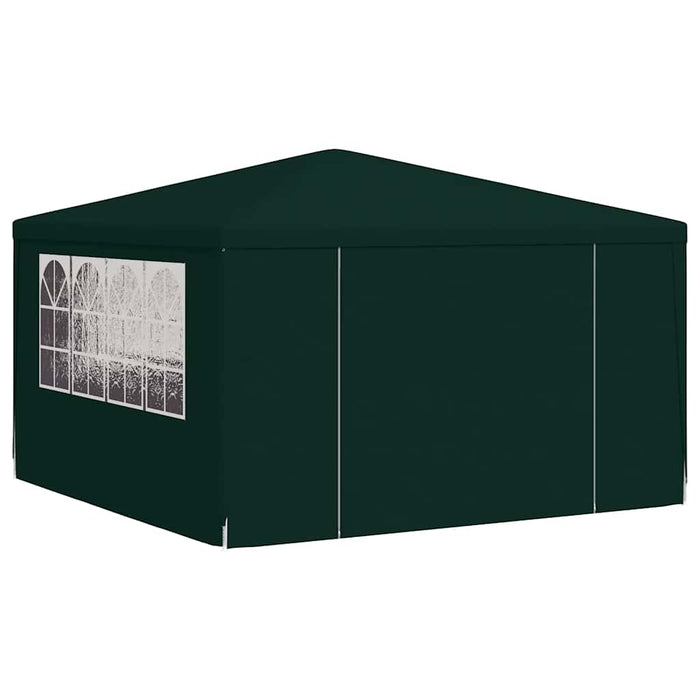 Gazebo Professionale con Pareti 4x4 m Verde 90 g/m² 48536