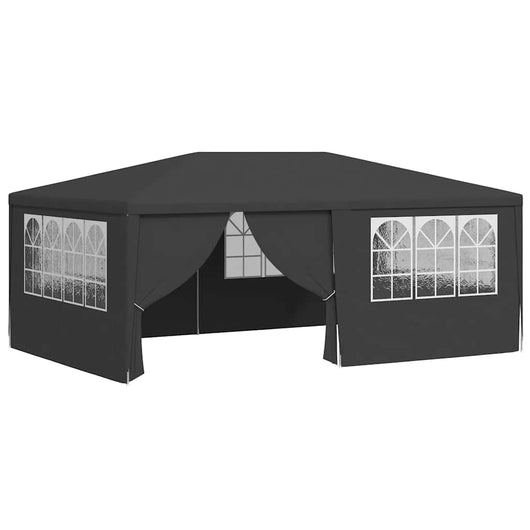 Gazebo Professionale con Pareti 4x6 m Antracite 90 g/mÂ²