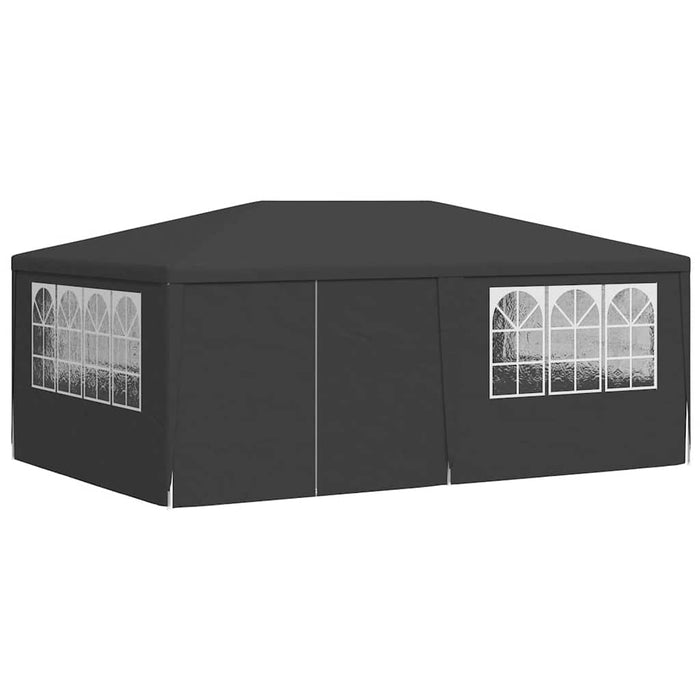 Gazebo Professionale con Pareti 4x6 m Antracite 90 g/mÂ²