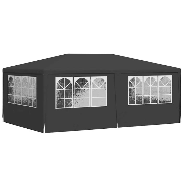 Gazebo Professionale con Pareti 4x6 m Antracite 90 g/mÂ²