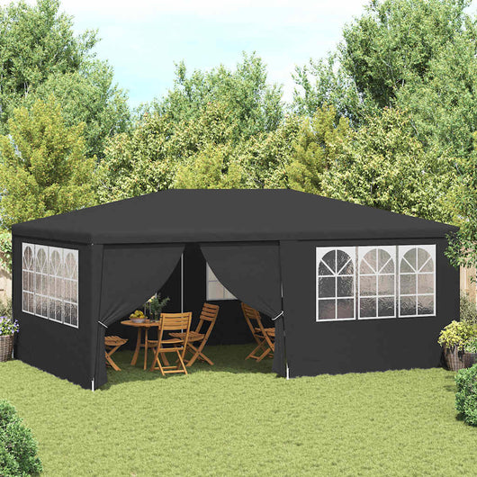 Gazebo Professionale con Pareti 4x6 m Antracite 90 g/mÂ²