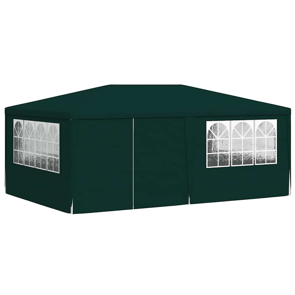 Gazebo Professionale con Pareti 4x6 m Verde 90 g/m² 48538