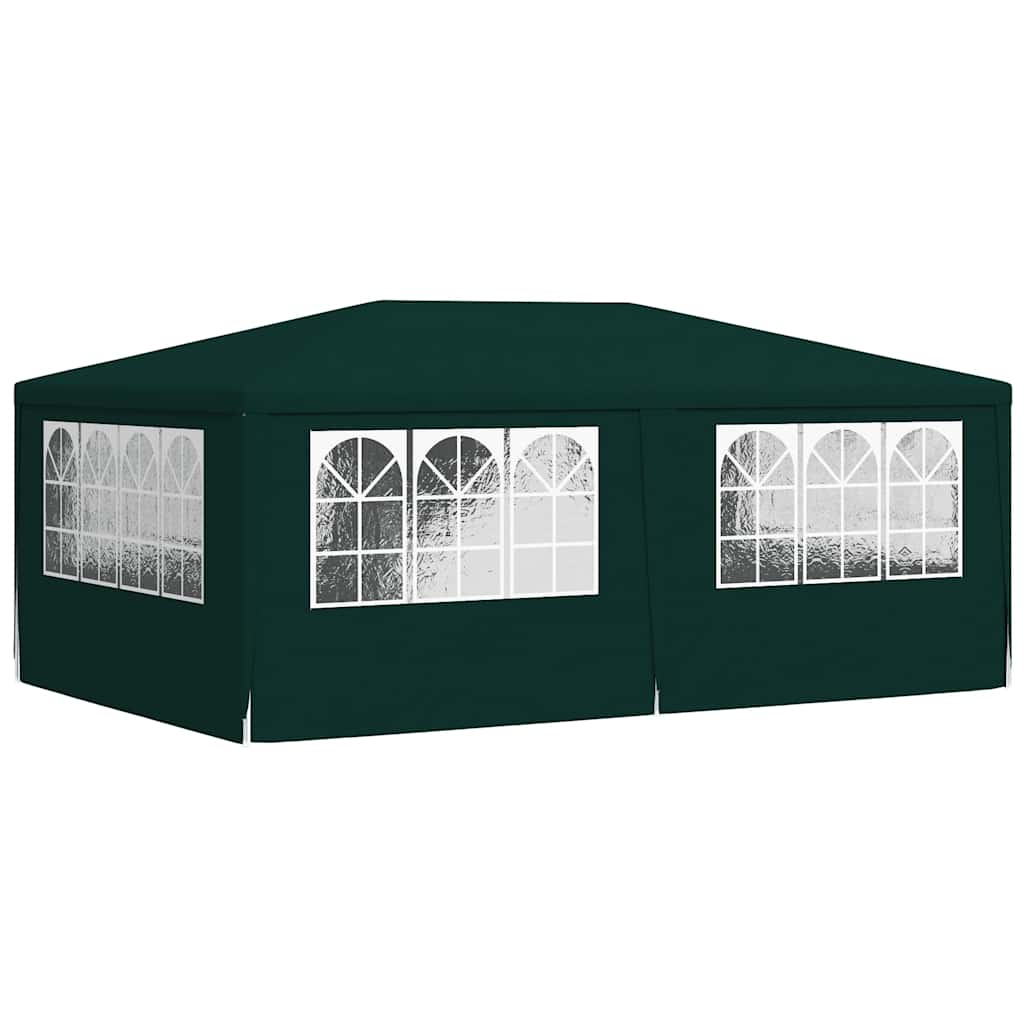 Gazebo Professionale con Pareti 4x6 m Verde 90 g/m² 48538