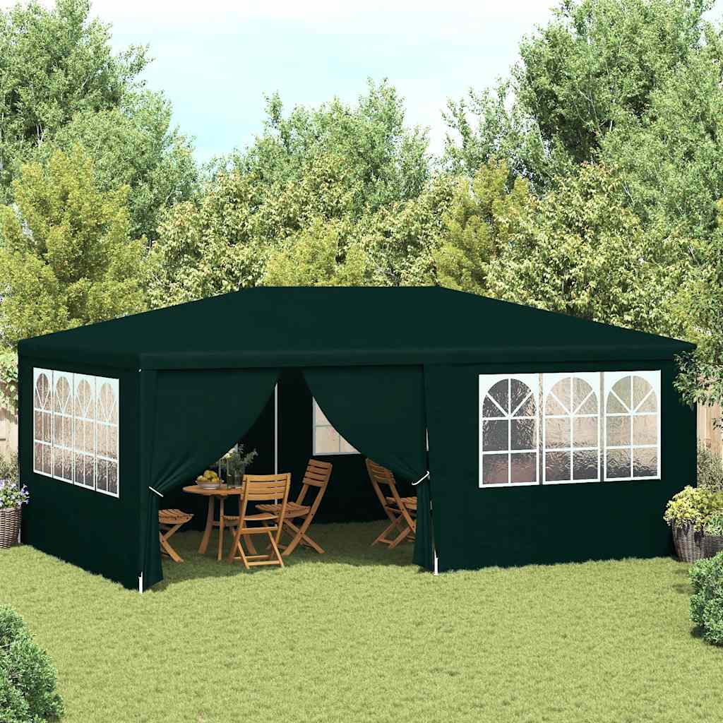 Gazebo Professionale con Pareti 4x6 m Verde 90 g/m² 48538