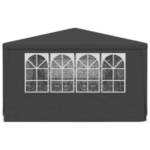 Gazebo Professionale con Pareti 4x9 m Antracite 90 g/m² 48539